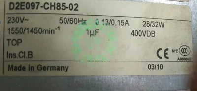 1pc fan new M2E042-CA D2E097-CH85-02 230V D2E097-CB01-53 D2E097-BK80-C3