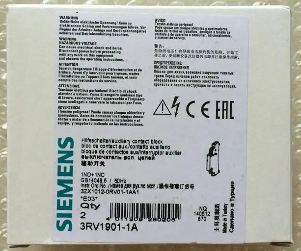 3RV1901-1A 3RV19 01-1A NEW Siemens circuit breaker free shipping