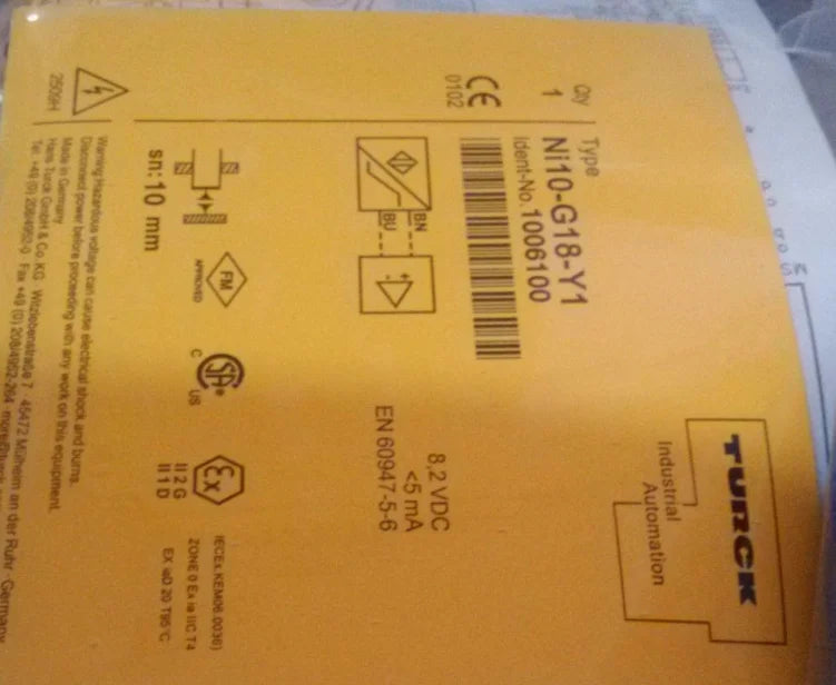 New TURCK Ni10-G18-Y1 Proximity switch free shipping