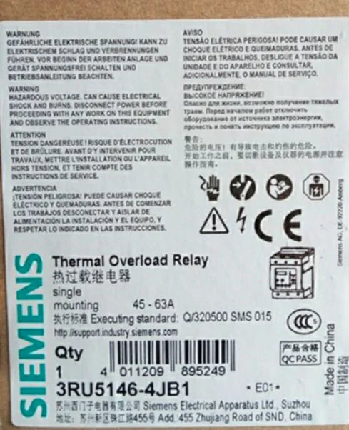 1PC  NEW   SIEMENS   3RU5146-4JB1  45-63A    free shipping