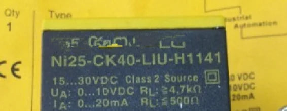 NI25-CK40-LIU2-H1141 1PCS New TURCK sensor free shipping