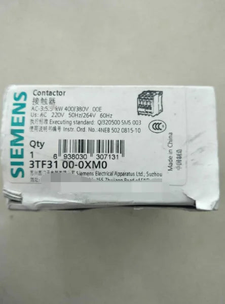 New SIEMENS 3TF3100-0XM0 Ac contactor free shipping
