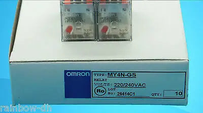 New IN BOX Omron PLC Relay MY4N-GS 220VAC