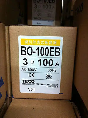NEW TECO BO-100EB 3P 100A Circuit Breaker