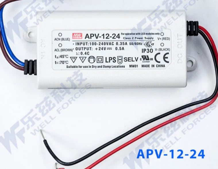 APV-12-24 APV1224 1Pcs  New MeanWell Switching Power Supply free ship