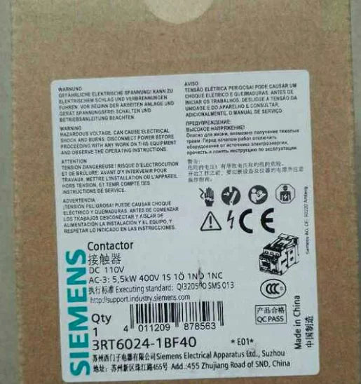 1pc     Siemens  3RT6024-1BF40  110V  contactor  free shipping