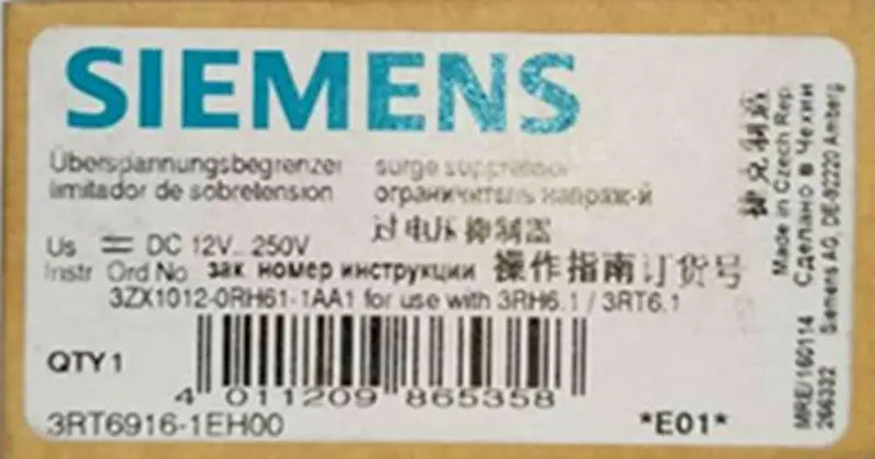 1PC  NEW   SIEMENS   3RT6916-1EH00  DC12V-250V   free shipping