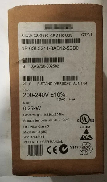 New  Siemens  drive  6SL3211-0AB12-5BB0   free shipping