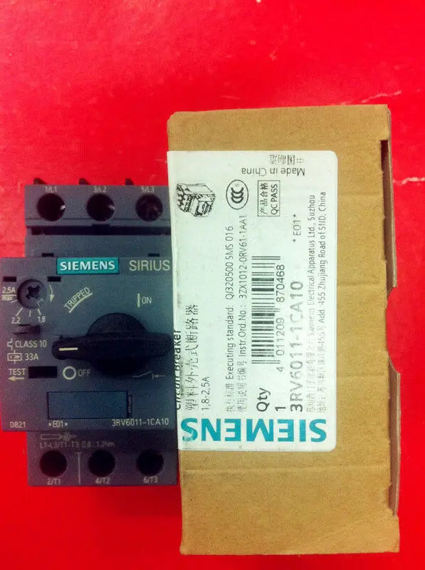 1pc      Siemens  3RV6011-1CA10  1.8-2.5A  circuit  breaker  free shipping