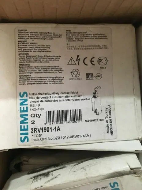 3RV1901-1A 3RV19 01-1A NEW Siemens circuit breaker free shipping