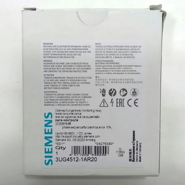 New  Siemens  3UG4512-1AR20  relay  free shipping