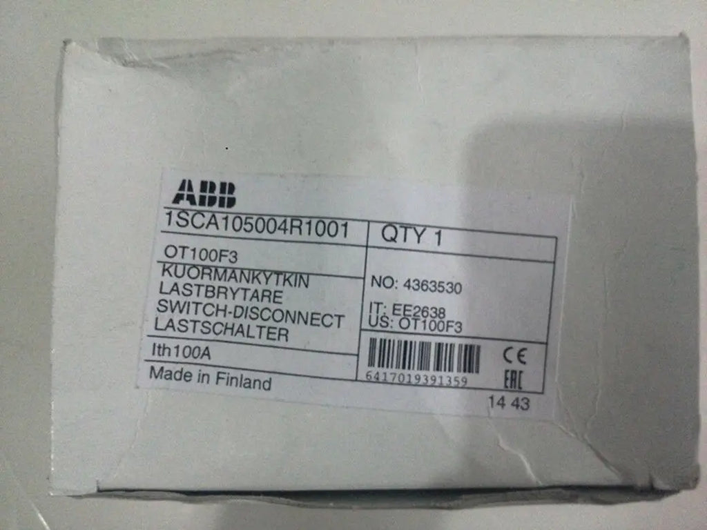 New  ABB  isolation switch  OT100F3 100A  free shipping