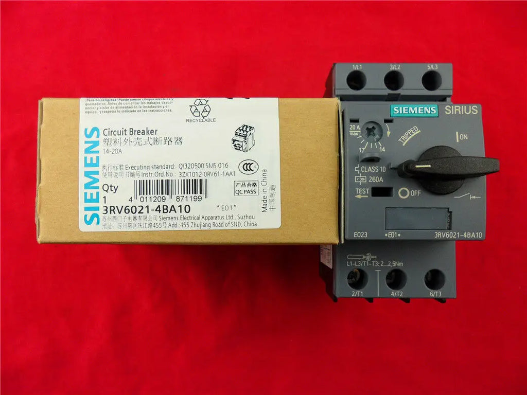 1pc      Siemens   3RV6021-4BA10  14-20A  circuit breaker   free shipping