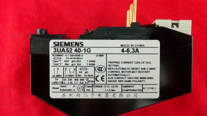 3UA5240-1G 3UA52 40-1G 1PC New SIEMENS Thermal Overload Relay 4-6.3A free ship