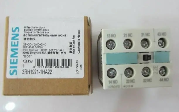 3RH1921-1HA22 3RH19 21-1HA22 New Siemens auxiliary contact free shipping