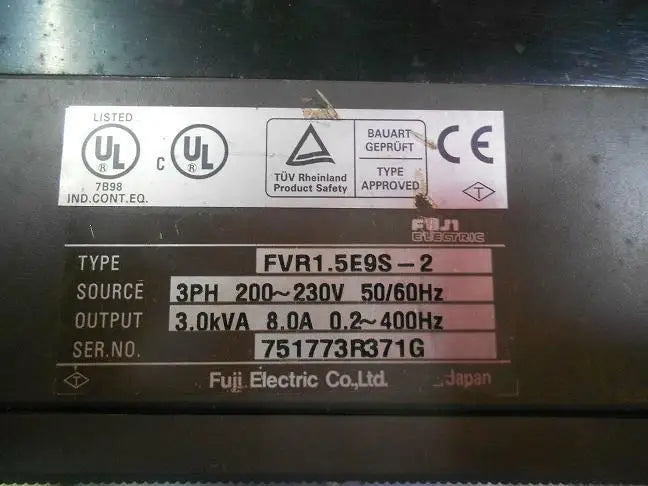Fuji Inverter FVR1.5E9S-2 1.5KW 220V Tested used