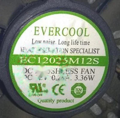 1pc fan new EC12025M12S EC8025H12SAEC12025H24B EVERCOOL2 3