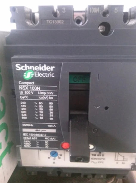 LV429842 1 PCS new Schneider NSX100N TM63D 3P63A free shipping