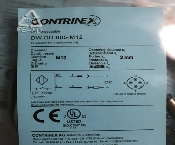 DW-DD-605-M12 DWDD605M12 1 PCS New Contrinex Proximity Switch free ship