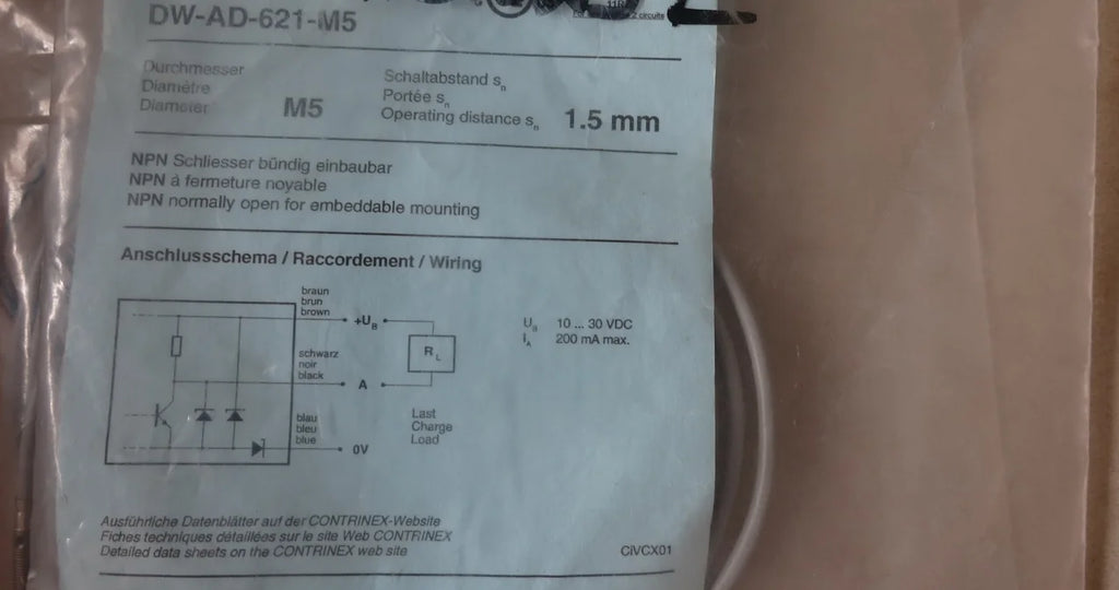 DW-AD-621-M5 DWAD621M5 CONTRINEX proximity switch NEW IN BOX