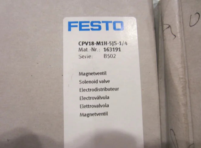 CPV18-M1H-5JS-1/4 163191 1PC New FESTO solenoid valve free ship