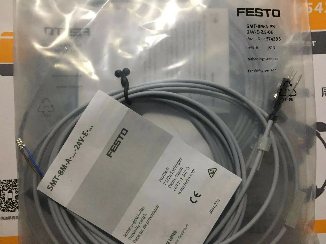 New FESTO SMT-8M-A-PS-24V-E-2,5-OE 574335 Proximity switch free shipping