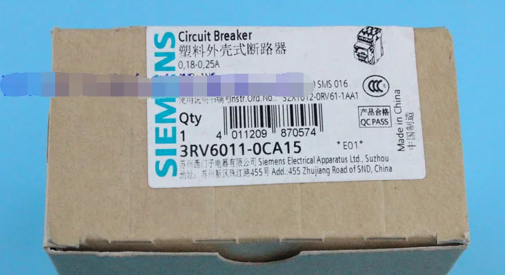1pc      Siemens   3RV6011-0CA15  0.18-0.25A  circuit  breaker  free shipping