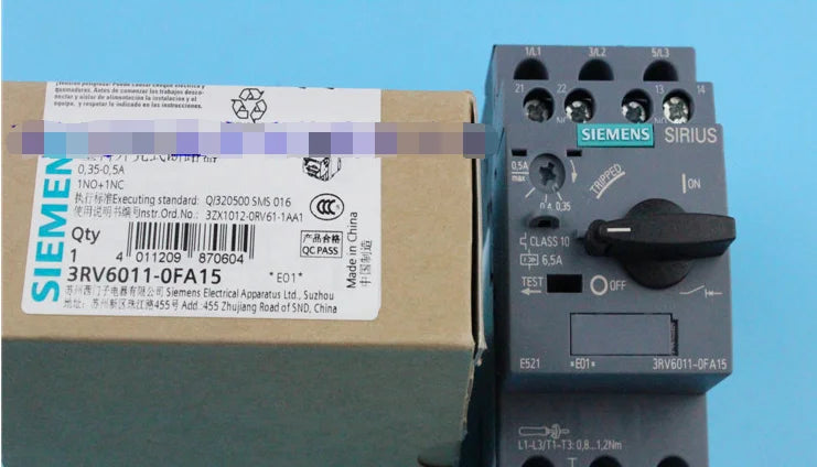 1pc      Siemens   3RV6011-0FA15  0.35-0.5A  circuit  breaker   free shipping