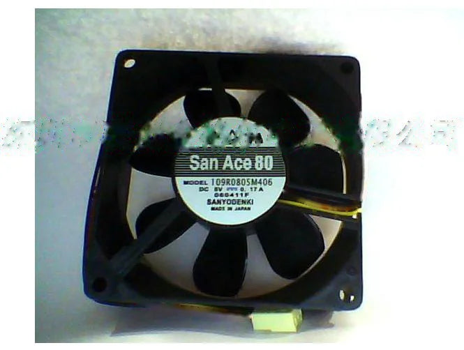 1pc new fan 109R0805M406 DC5V 0.17A SANYO 80*80*25 freeship