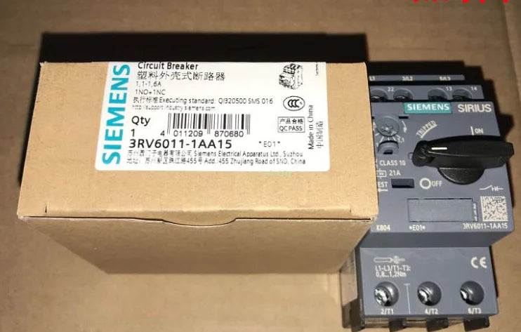 1pc      Siemens  3RV6011-1AA15   1.1-1.6A   circuit  breaker  free shipping
