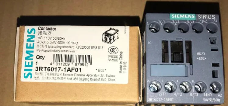 1pc      Siemens   3RT6017-1AF01  12A  110V   Ac contactor  free shipping