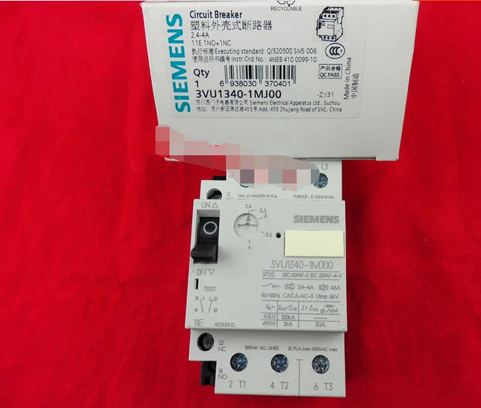 1pc      Siemens   3VU1340-1MJ00  2.4-4A  circuit breaker  free shipping