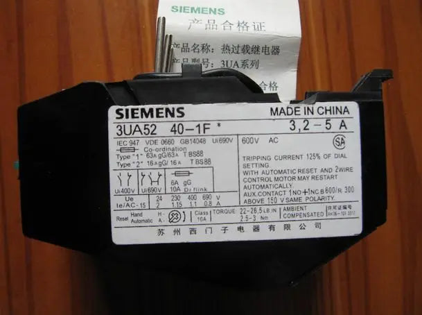 3UA5240-1F 3.2-5A 3UA52 40-1F New SIEMENS Thermal Overload Relay free shipping