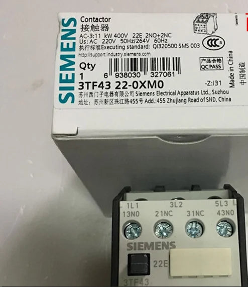 New SIEMENS 3TF4322-0XM0 AC220V Ac contactor free shipping