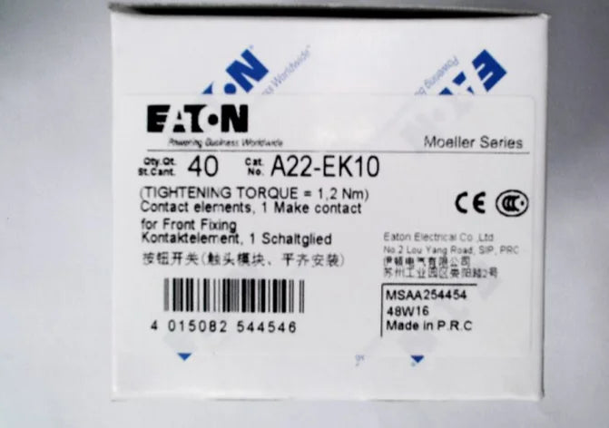 QTY20 Per Lot A22-EK10  New Moeller Contact Element free shipping