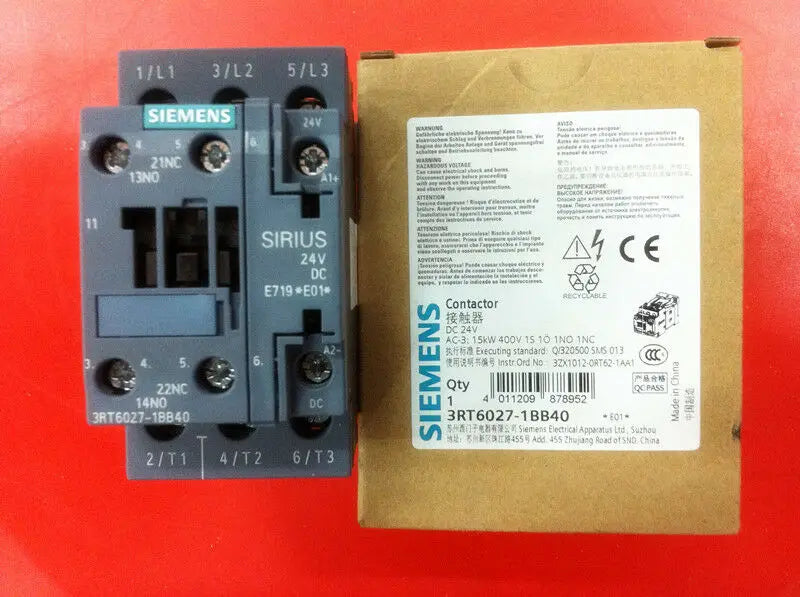1pc      Siemens  3RT6027-1BB40  DC24V  32A  contactor  free shipping