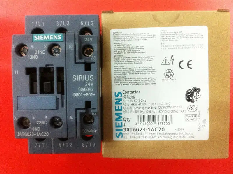 1pc     Siemens  3RT6023-1AC20  AC24V  contactor  free shipping