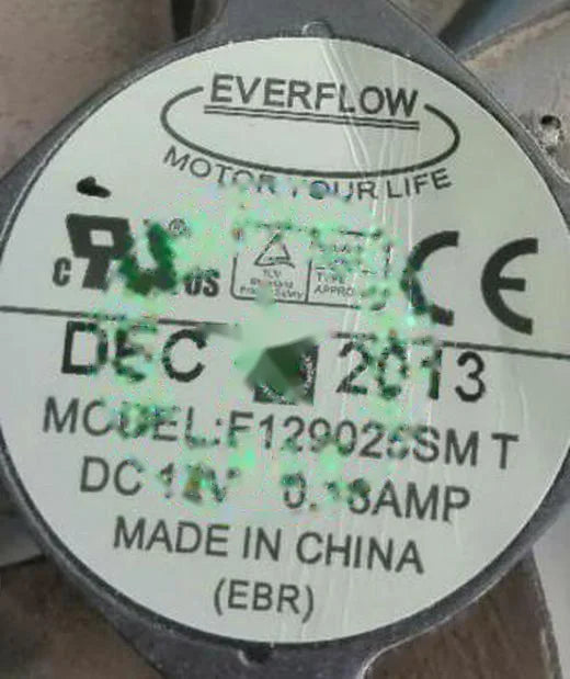1pc new fan F129025SMT DC12V 0.18A EVERFLOW 7515 EVERFLOW freeship