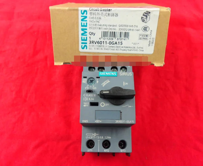 1pc      Siemens   3RV6011-0GA15  0.45-0.63  circuit  breaker   free shipping