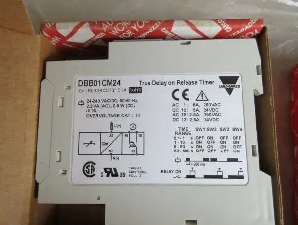 New  Carlo Gavazzi  Time  Relay  DBB01CM24  free shipping