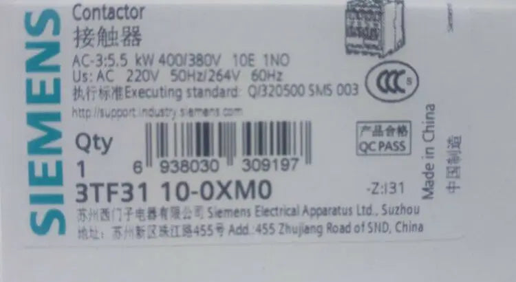 1pc      Siemens   3TF3110-0XM0  3TF3110-0X  contactor  free shipping