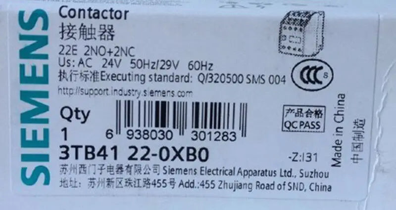 1PC  NEW   SIEMENS   3TB4122-0XB0  24V   free shipping