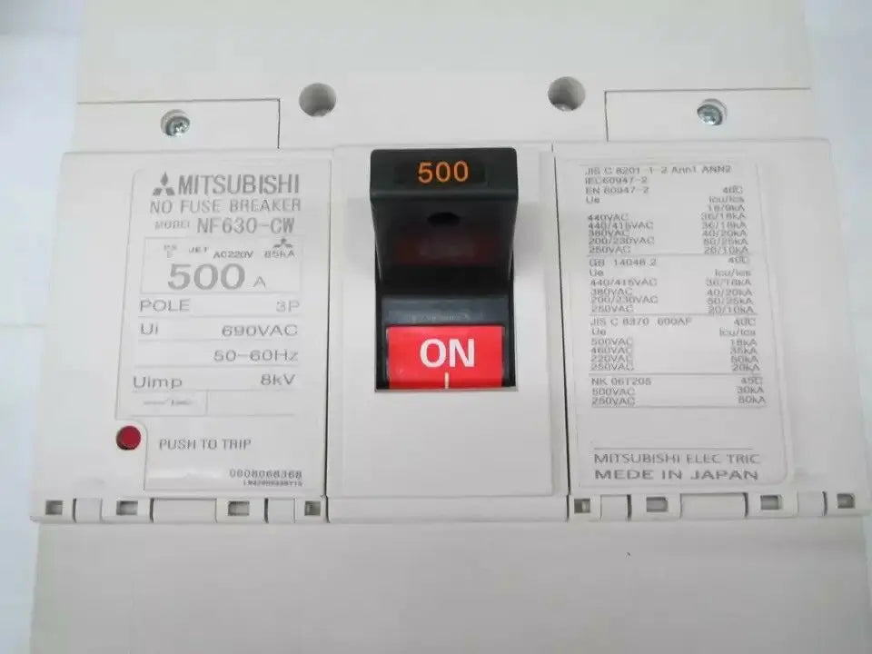 New Mitsubishi NF630-CW 3P 500A circuit breaker free shipping