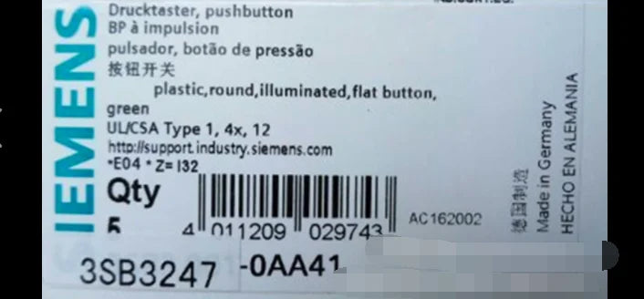 1PC  NEW   SIEMENS   3SB3247-0AA41    free shipping
