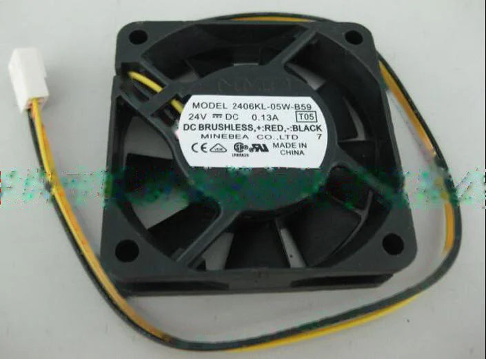 1pc new fan 2406KL-05W-B59 NMB 24V 0.13A 60*60*15MM FANUC freeship
