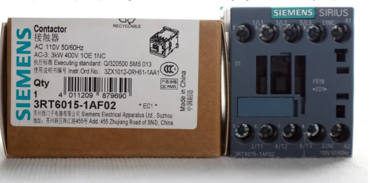 1pc      Siemens  3RT6015-1AF02  AC110V   contactor  free shipping