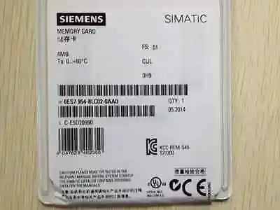 1PC 6ES7 954-8LC02-0AA0 6ES7954-8LC02-0AA0 New Siemens 4MB Memory Card free ship