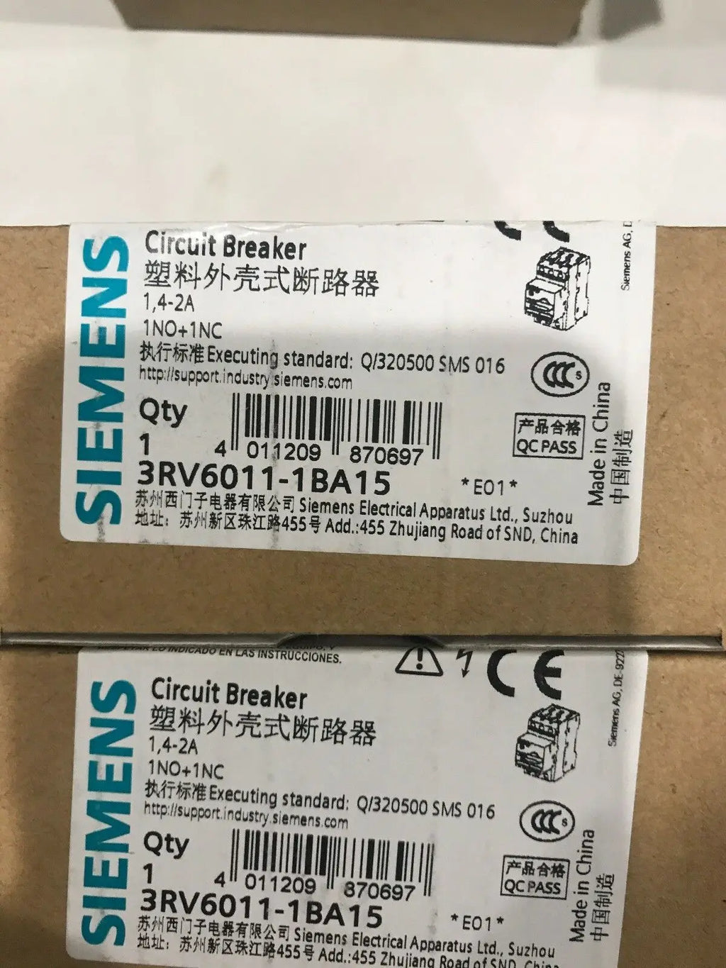 1pc      Siemens  3RV6011-1BA15  1.4-2A   circuit  breaker  free shipping