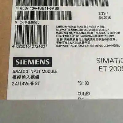 6ES7 134-4GB11-0AB0 6ES7134-4GB11-0AB0 New Siemens PLC Analog Input Module
