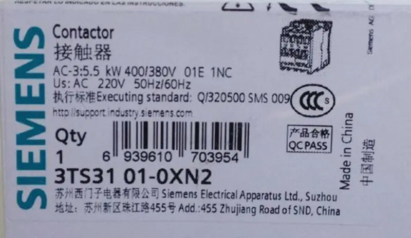1PC  NEW   SIEMENS   3TS3101-0XN2  220V   free shipping